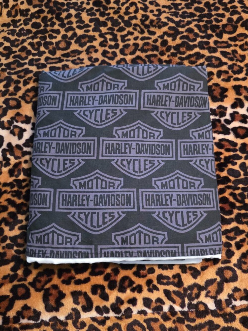 Harley Davidson Queen Size Full Cover Dust Ruffle Like New 10"